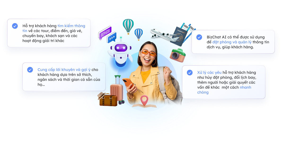 BizChatAI Application in Du lịch